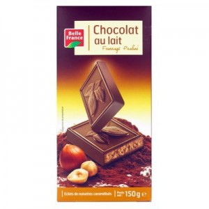Chocolat au lait fourrage praliné 